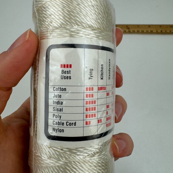 1 Sealed White Nylon Seine Twine String Lehigh 225 Feet #18 Allentown PA - Picture 7 of 12